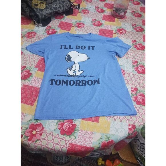 Snoopy peanuts I'll do it later tee - Picture 1 of 3